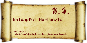Waldapfel Hortenzia névjegykártya